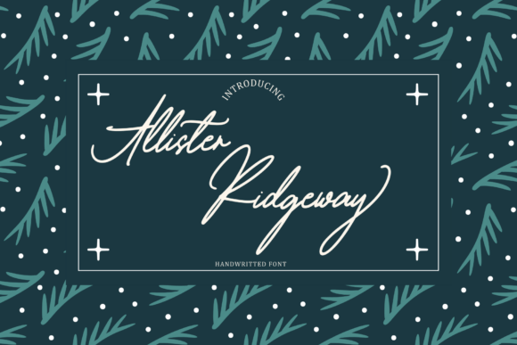 Allister Ridgeway: The Monoline Handwritten Font for Modern Elegance