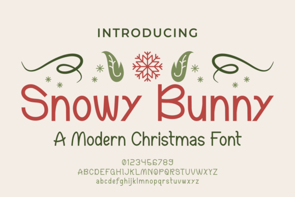 Embrace Playful Elegance with the Snowy Bunny Font