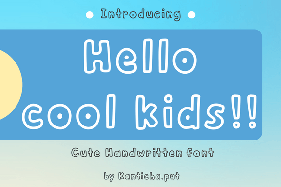 Hello Cool Kids: A Handwritten Font for Modern Design